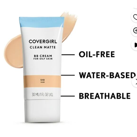 COVERGIRL Clean Matte BB Cream Oily Skin 510 Fair New Sealed Makeup Foundation - Picture 1 of 4